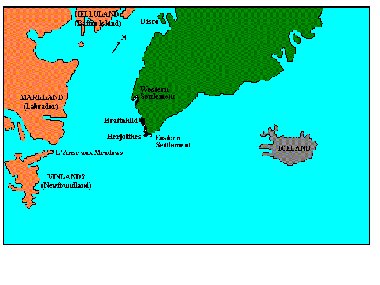 MAPPA DEGLI INSEDIAMENTI IN GROENLANDIA