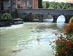 Il fiume Mincio che attraversa il borgo