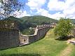 L’interno del castello ora è come un prato che domina la vallata