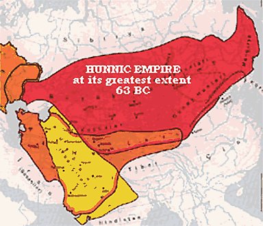 Massima espansione orientale degli Unni