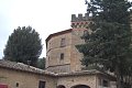 Il castello di Poppiano visto dalla strada che lo circonda